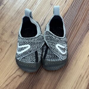 Nike Kids Black and Gray Slip-On Sneakers